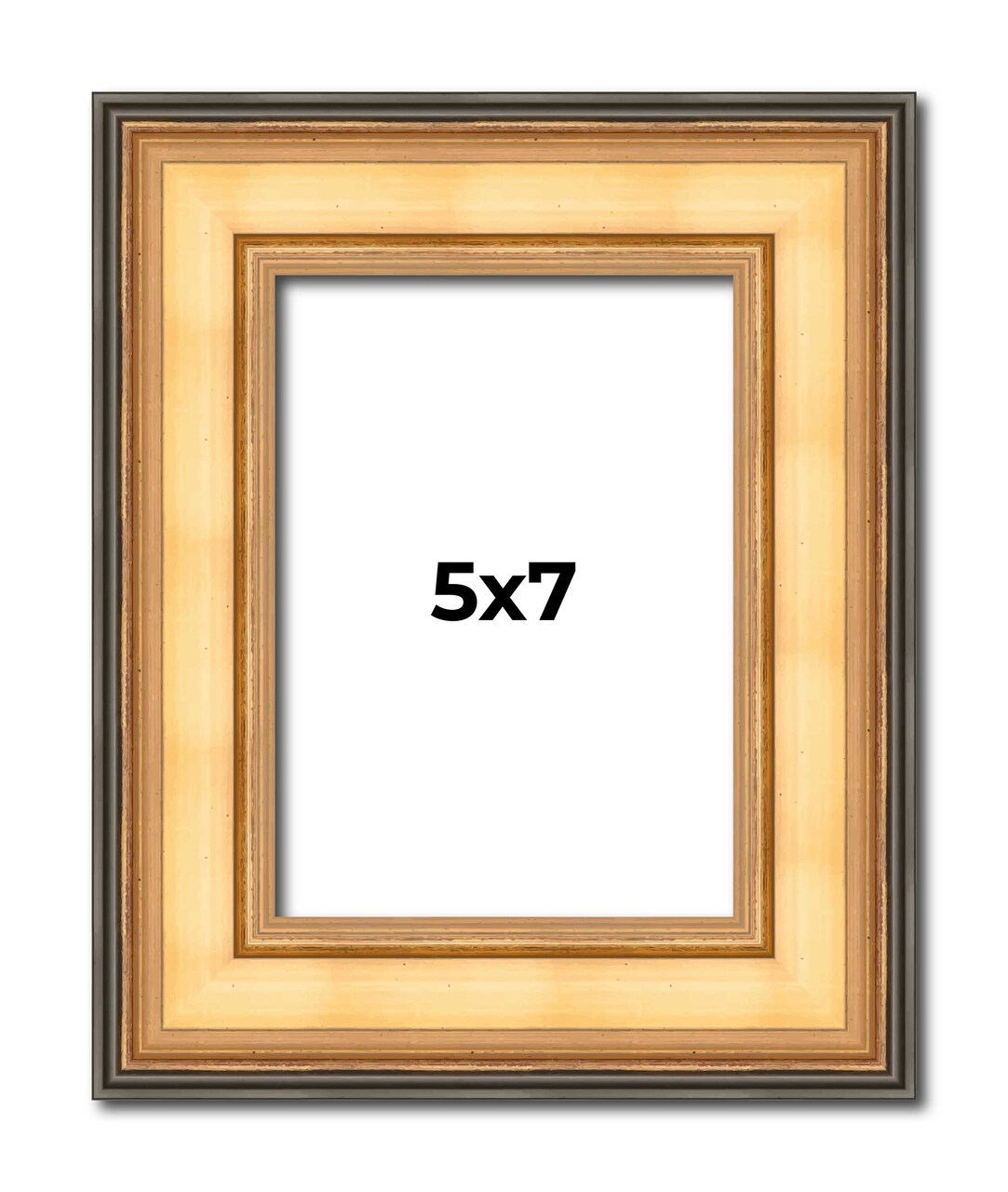 Photo Size Traditional Gold Picture Frame - UV Acrylic, Foam Board Backing, Hanging Hardware